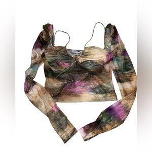 Fashion Nova Artistic Long Sleeve Blouse